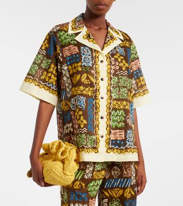 Minnie printed cotton bowling shirt | Alémais