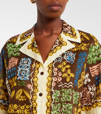 Minnie printed cotton bowling shirt | Alémais