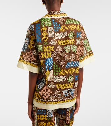 Minnie printed cotton bowling shirt | Alémais