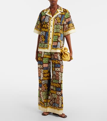 Minnie printed cotton bowling shirt | Alémais