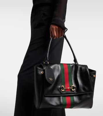 Paparazzo Medium leather tote bag | Gucci