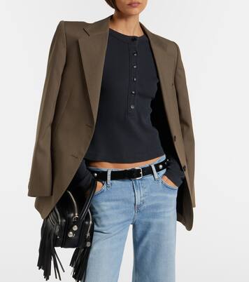 Varra ribbed-knit jersey Henley shirt | Citizens of Humanity