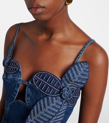 Robe en denim à appliqués | Farm Rio