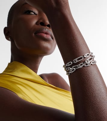 Pulsera Move Link de oro blanco de 18 ct con diamantes | Messika