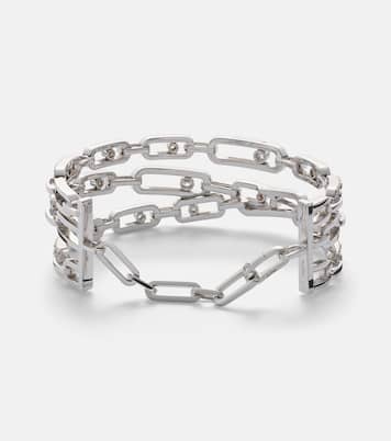 Pulsera Move Link de oro blanco de 18 ct con diamantes | Messika
