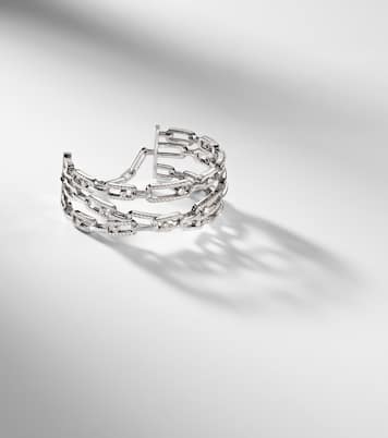 Pulsera Move Link de oro blanco de 18 ct con diamantes | Messika
