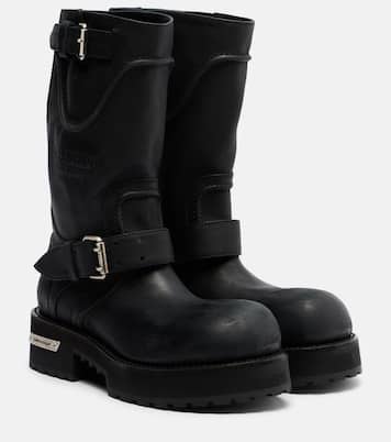 Bottines de combat Venom en cuir | Balenciaga