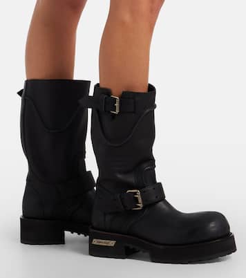 Bottines de combat Venom en cuir | Balenciaga