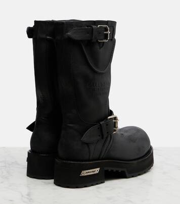 Bottines de combat Venom en cuir | Balenciaga