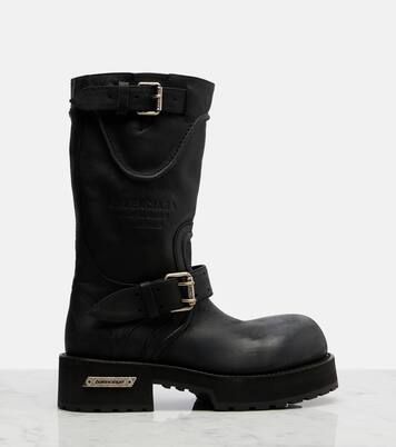 Bottines de combat Venom en cuir | Balenciaga