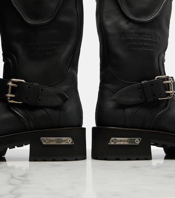 Bottines de combat Venom en cuir | Balenciaga