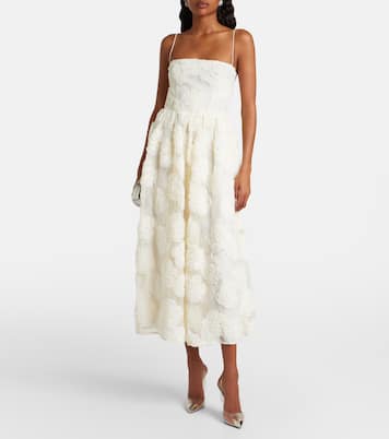 Floral mesh midi dress | Rotate