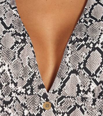 Mombasa snake-effect halter swimsuit | Heidi Klein