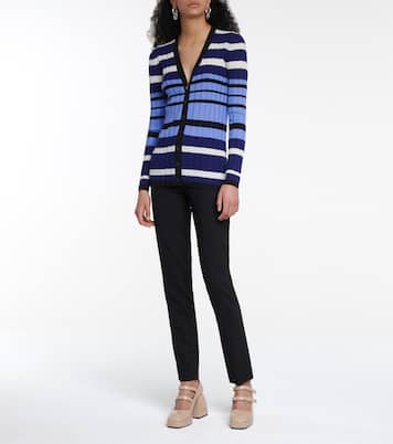 Striped ribbed-knit wool cardigan | Marni