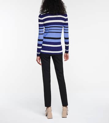 Striped ribbed-knit wool cardigan | Marni