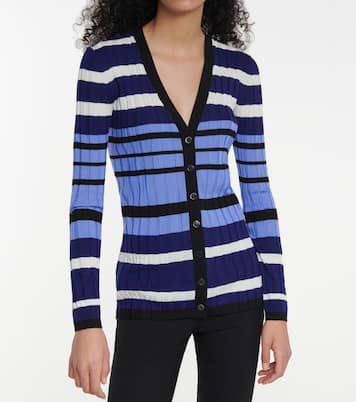 Striped ribbed-knit wool cardigan | Marni