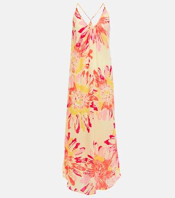 Robe midi Felicia à fleurs | Poupette St Barth