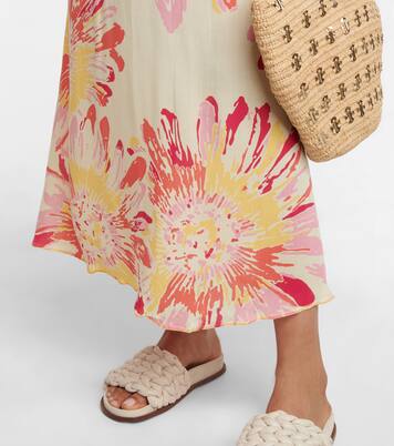 Robe midi Felicia à fleurs | Poupette St Barth