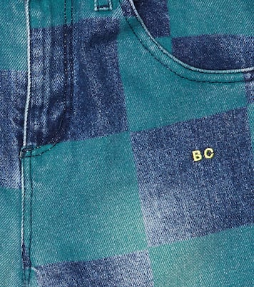 Checkerboard cotton denim pants | Bobo Choses