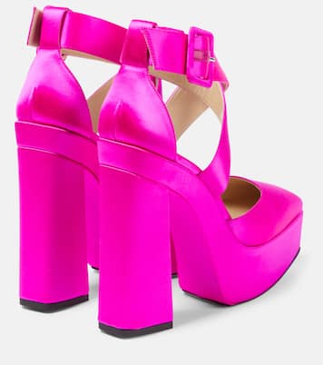 Plateau-Pumps Gaia aus Satin | Jimmy Choo