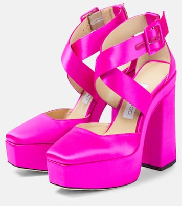 Plateau-Pumps Gaia aus Satin | Jimmy Choo