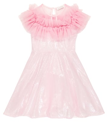 Sequined ruffle dress | Monnalisa