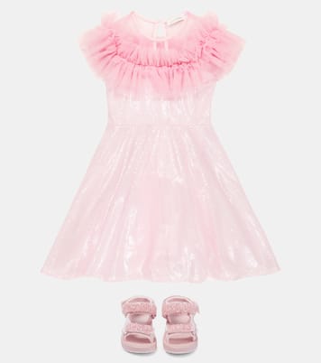 Sequined ruffle dress | Monnalisa