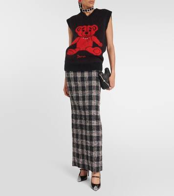 Pull sans manches en mohair mélangé | Alessandra Rich