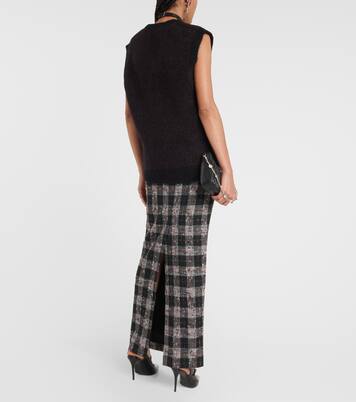 Pull sans manches en mohair mélangé | Alessandra Rich