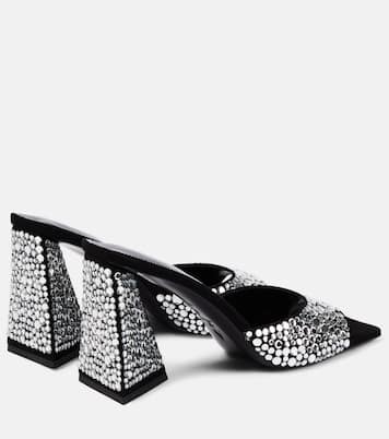 Mini Devon 85 embellished suede mules | The Attico