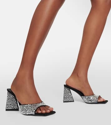 Mini Devon 85 embellished suede mules | The Attico