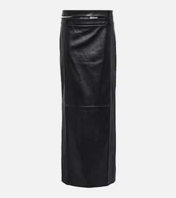 Low-Rise-Maxirock Ararat aus Leder | The Mannei