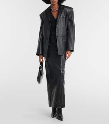 Low-Rise-Maxirock Ararat aus Leder | The Mannei