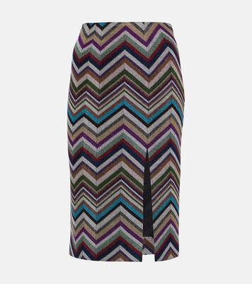 Zig Zag wool-blend pencil skirt | Missoni