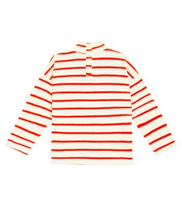 Appliqué striped cotton velour sweatshirt | Mini Rodini