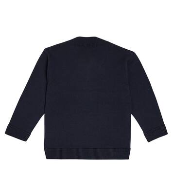 Logo cotton and wool sweater | Balmain Kids
