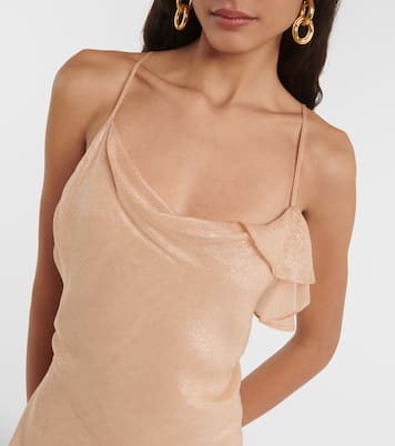 Bias Cami Lurex® twill slip dress | Victoria Beckham