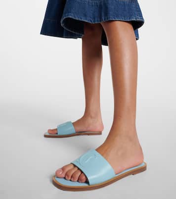 CL embossed leather mules | Christian Louboutin