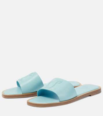 CL embossed leather mules | Christian Louboutin