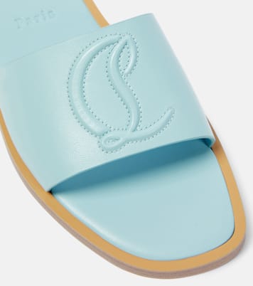 CL embossed leather mules | Christian Louboutin
