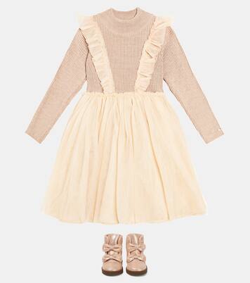 Flovos ribbed-knit tulle dress | Donsje