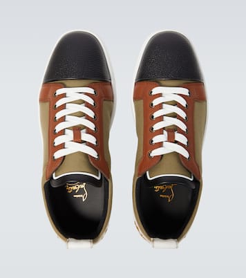Fun Louis Junior leather and canvas sneakers | Christian Louboutin