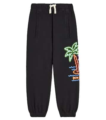 Printed cotton jersey sweatpants | Palm Angels Kids