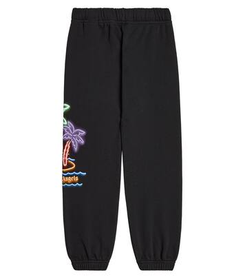 Printed cotton jersey sweatpants | Palm Angels Kids