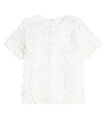 Floral-appliqué tulle top | Caroline Bosmans