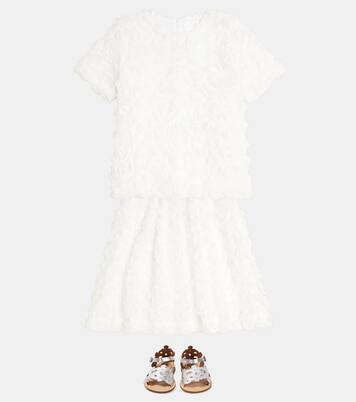 Floral-appliqué tulle top | Caroline Bosmans