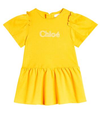 Baby logo cotton jersey dress | Chloé Kids