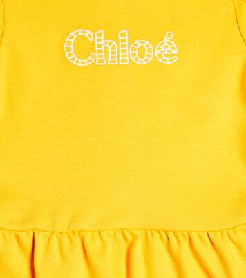 Baby logo cotton jersey dress | Chloé Kids