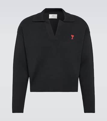Ami De Cœur cotton-blend polo sweater | Ami Paris