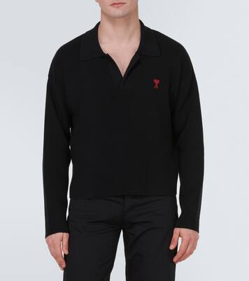 Ami De Cœur cotton-blend polo sweater | Ami Paris